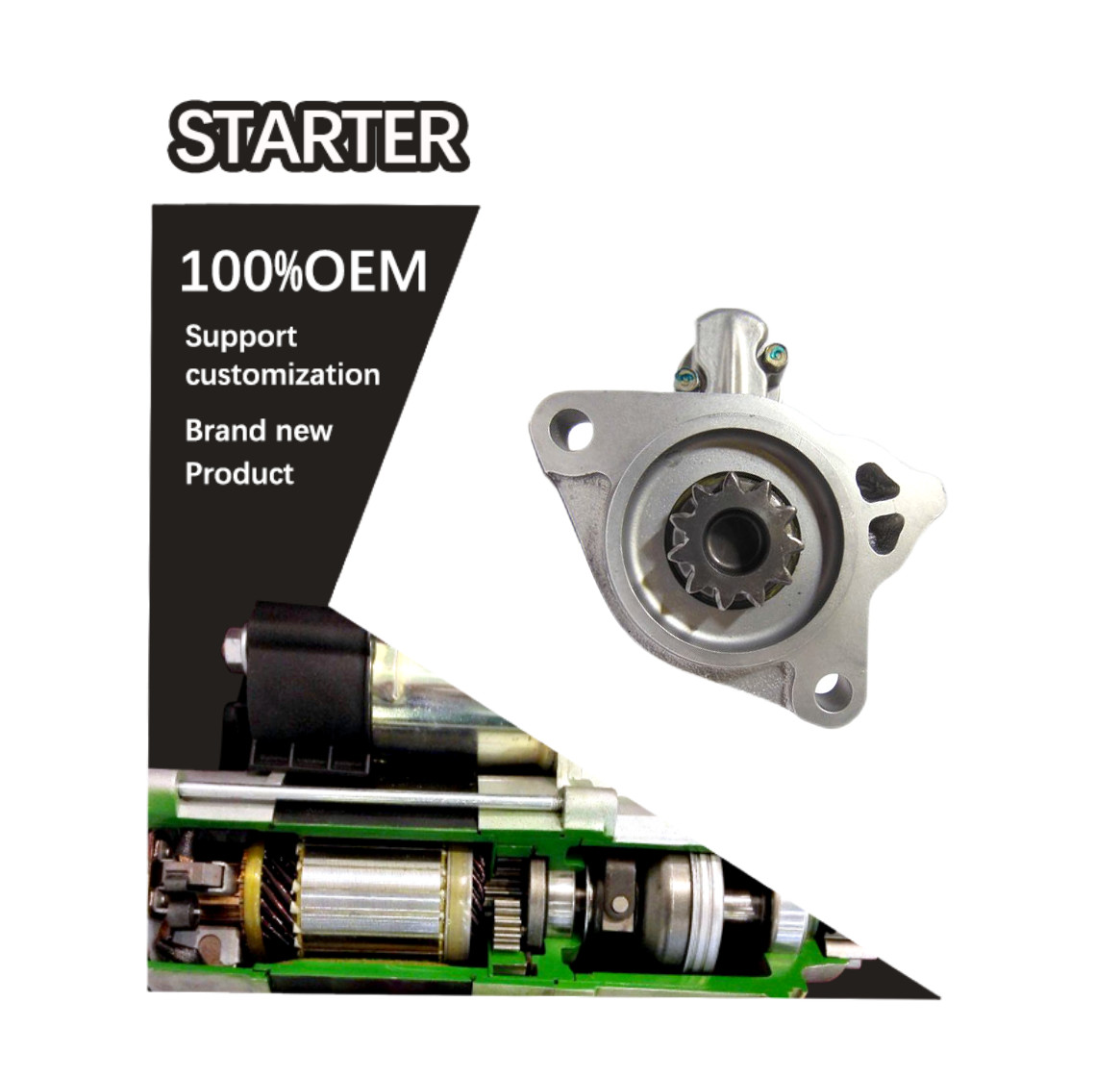 12V 11T CW STARTER YANMAR ENGINE C10R S114-489 114362-77020 S114489 11436277020