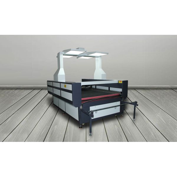 Gantry Type CO2 Laser Cutting Machine Large Visual Panoramic Camera 150W Automated Non Metallic Processing