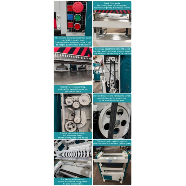 Wood Single Side Planer Machine Min. Planing Thickness 8mm Voltage 380V 50Hz 3 phases
