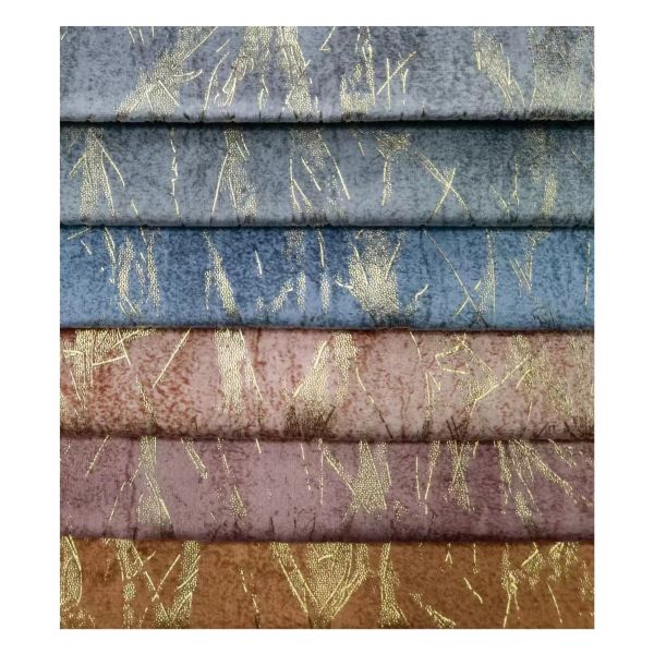 100% Polyester Soft Knitted Fabric Holland Velvet Print With Embossed Style