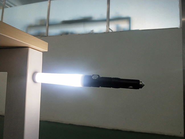Safety Magnetic Rechargeable Flashlight With Warming Bar Usb Charge Torch