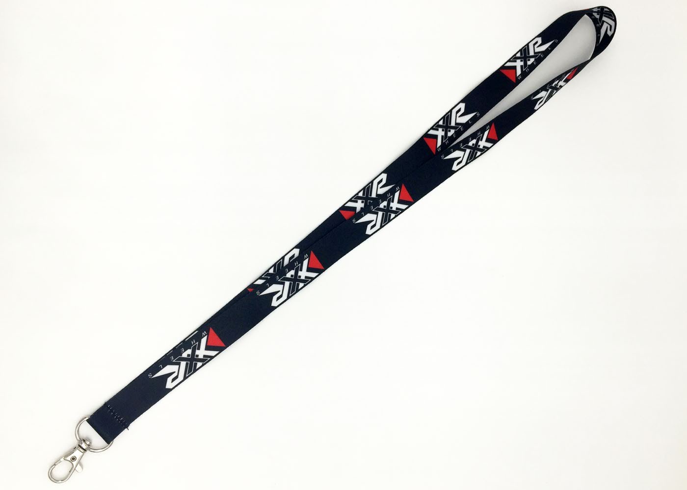 Polyamide Cotton Silk Black And White Lanyard For Advertisement