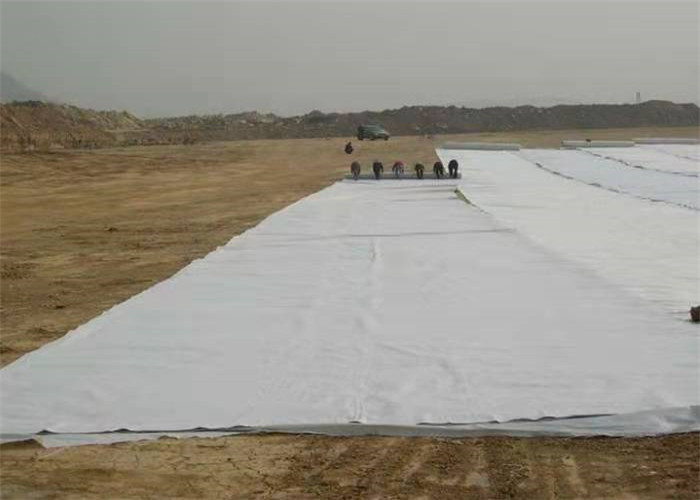 High Elongation White Width 1m Non Woven Geotextile Fabric