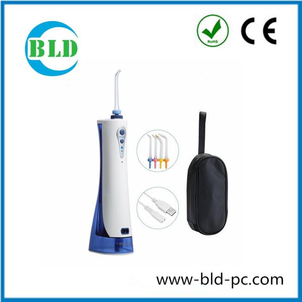 Cordless Dental Oral Irrigator 3 Mode High Capacity Water Tank with 4 Jet Tips