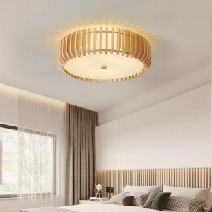 Wholesale Modern Natural Wooden Ceiling Lamp for Bedroom Rubber Round Wooden ceiling lamp(WH-WA-48) from china suppliers