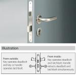 Certifire Stainless Steel Mortice Door Lock forFire Door Emergency Escape