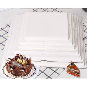 Wholesale White 10 Inch Wave Cake Boards 15-Packs Squares Base Food-Grade Cardboard Wave Cake Plate Cake Board - Grease-Proof Square Golden Cardboard Base for from china suppliers