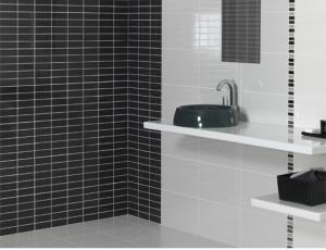 Wholesale PRIMERA 10x20cm Ceramic Subway Tiles Kitchen Bathroom White Black Glossy 14kgs/Ctn from china suppliers
