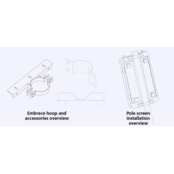 Pole Mounted Intelligent Outdoor Fixed LED Display Customized Dimension