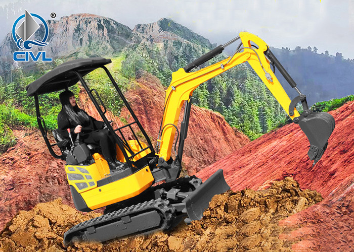 10 Kw Engine Excavator / 1.6 Ton Hydraulic Crawler Tailless Excavator