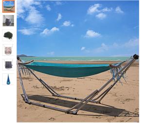Wholesale Colorful Portable Camping Hammock Leisure Travel Hammock Hamaca 270X80Cm from china suppliers