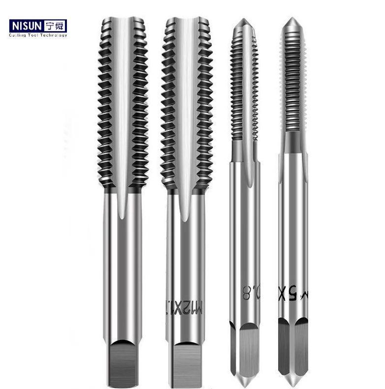 Two Flutes Thread Cutting Hand Taps M2 HSS M35 PM Customized Size
