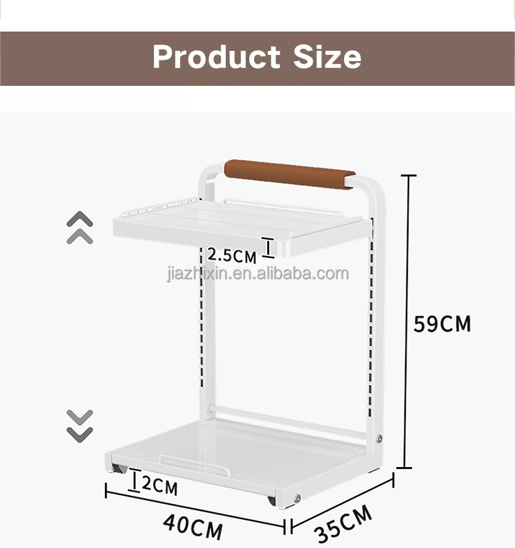 NEW Adjustable with Wheels Multifunctional Wire Mesh Shelf Expandable Microwave Oven Stand Expandable Storage Rack for Kitchen