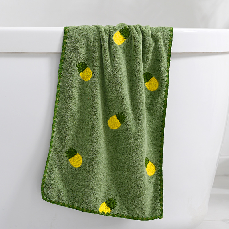 Upgrade Your Towel Collection with this Full Screen Embroidered Coral Velvet Towel