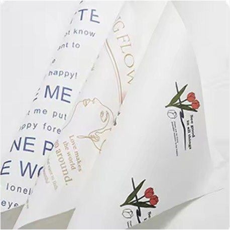 Ins Style Tulip Wrapping Paper for Flower Bouquet 58*58cm 50g Gift Packaging