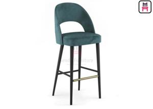 Wholesale Luxury Velvet Restaurant Bar Stools Open Back Wood Material For Home from china suppliers