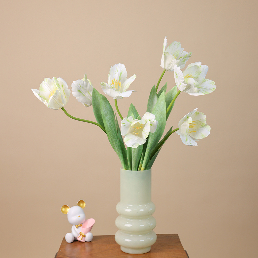 Realistic Handmade Tulip Simulation Flower Bonsai for Home Decoration and Wedding Photography Props in Multiple Colors