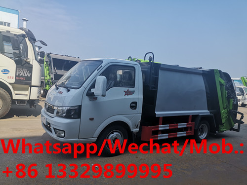Factory sale dongfeng brand mini diesel 3.5cbm garbage compactor turck, wholesale price compacted garbage truck for sale