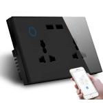 Tuya Smart Home WiFi Switch Wall Double Socket Current Monitoring USB Charger