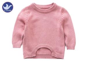 Wholesale Scoop Welt Knit Girls Pullover Sweaters Crew Neck Long Sleeves Armhole Jumper from china suppliers