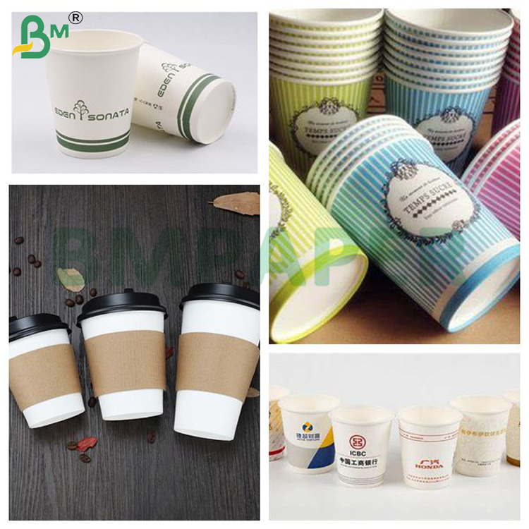 180g + 15g PE Cup Stock Paper Signle Side Coated Board Waterproof High Folding Resistant
