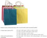Custom Luxury Retail Paper Shopping Bag Color Paper Bag Supplier, kraft paper