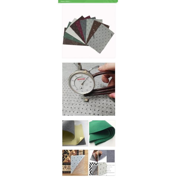 PVC Point Non Woven Composite Needle Punched Felt Fabric Non Slip Carpet Backing Cloth