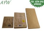 Natural Brown Kraft Paper Zipper Bags Odors / UV Light Barrier With Food Grade