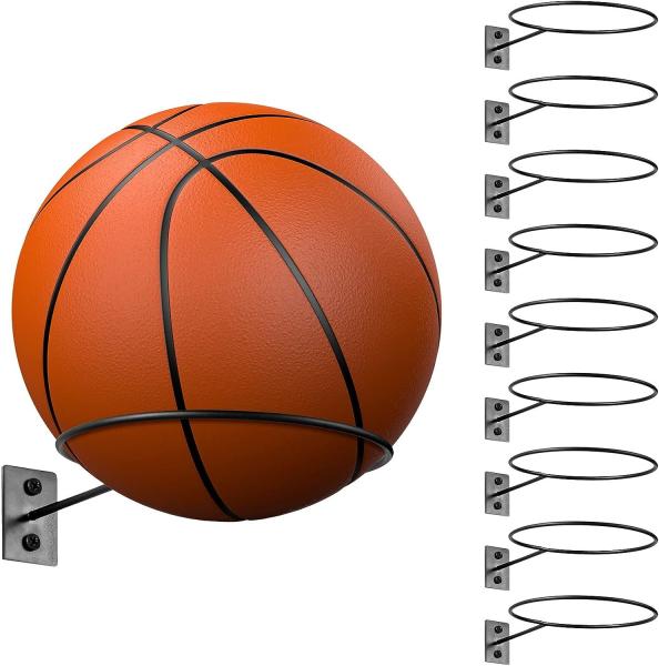 Carbon steel Metal Ball Holder Wall Mount for Basketball Football Volleyball