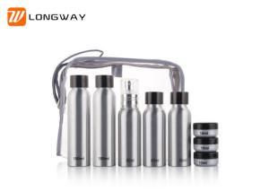 Wholesale Portable Aluminum Cosmetic Bottles , Eight Pieces Travel Size Bottle Set from china suppliers