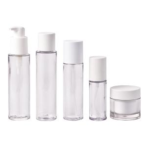 Wholesale Tassel 50g 30ml 110ml 120ml 130ml Thick Wall Cosmetic Plastic Bottles with Treatment Pump and Jar from china suppliers