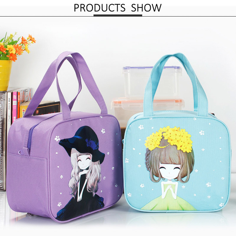 Non Toxic Cute Cartoon Polyester Cooler Lunch Bag