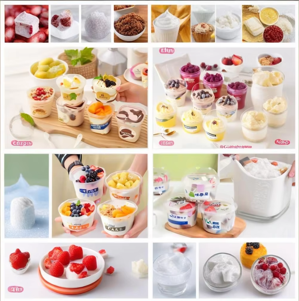 Custom Ice Cream Fruit Yogurt Smoothie Plastic Cup Mini Disposable Dessert Bucket Cups PET U Shaped Clear Parfait Cups with Lids