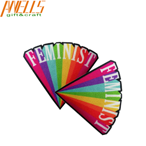 Rainbow Color Dye Sublimation Patch Non Toxic Environment Friendly