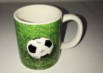 3D Relief Logo Decal Football Ceramic Novelty Mug LFGB