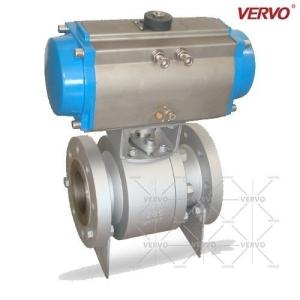 Wholesale Dn100 2pcs Ball Valve Astm A105N 100mm 300lb Floating Type 2 Piece Type Ball Valve Pneumatic Actuated Forged Ball Valve from china suppliers