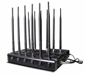 Wholesale 12 Bands Cellular Signal Jammer , GPS WIFI Cell Phone Disruptor Jammer Device from china suppliers