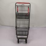 CE Customizable Gray Shopping Basket Trolley Chain Supermarket Grocery Cart With