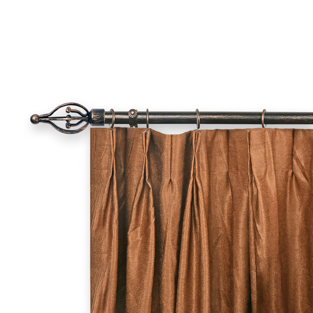 25mm 28mm Diameter Pipe Curtain Rods With Single Bracket Black And Red Multi Head Shape
