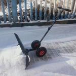 Hand Push Snow Shovel, Spiral Hand Walking Snow Cleaner