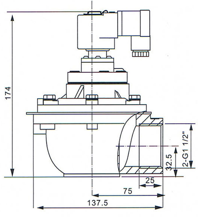 1 1/2'' CA45T Goyen Type Solenoid Pulse Jet Valve For Dust Removal 1