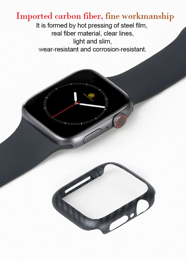 Dustproof Shockproof Carbon Fiber Apple Watch Case