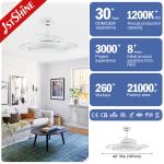 Modern 42 Inch 220V 50Hz Bladeless LED Ceiling Fan For Bedroom