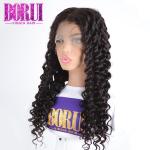 Deep Wave Human Hair Lace Front Wigs Brazilian With Baby Hair Swiss Lace