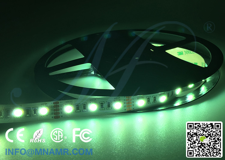 China Supplier 12 Volt 15W 5M/Reel LED Tape Lights RGB CW Under-cabinet Lighting
