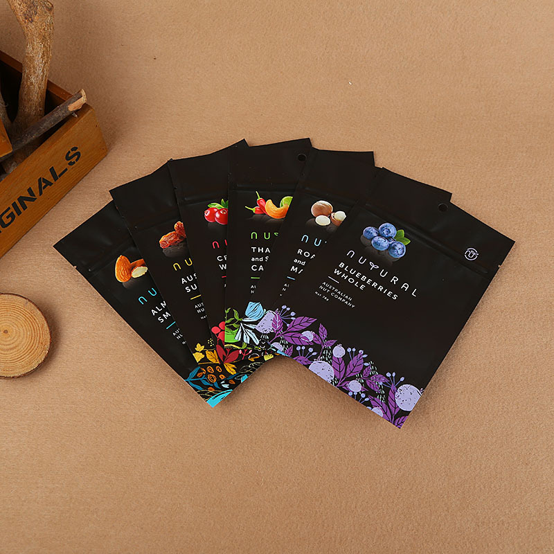 Custom Order Accepted Self-supporting Food Packaging Bags for Dried Fruits and Nuts