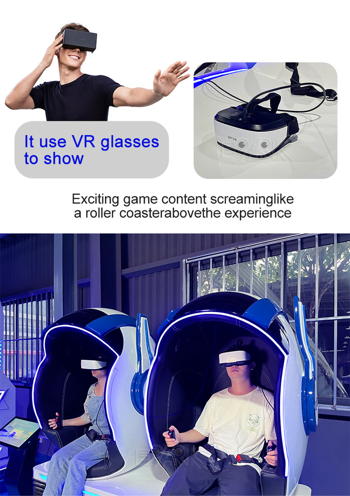 9D Vr Platform With 2 Seats Fiberglass 9d Vr Experience Chair Vr Seismic Platform