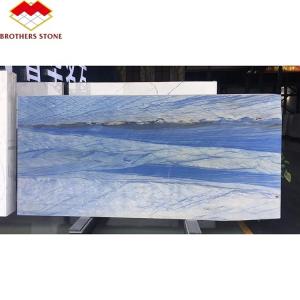 Wholesale Brothers Stone Satin Blue Granite Quartzite Imperial Azul Macaubas for Floor Wall Light Blue Azul Macaubas Blue Marble from china suppliers