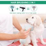 Pet Grooming Dryer 2 in 1 Dog Hair Dryer and Comb Brush for Small Animals