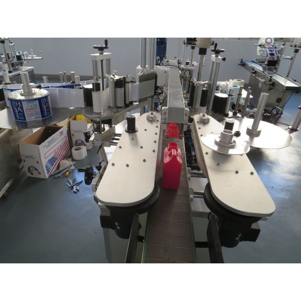 Square Bottle Double Side Sticker Labeling Machine , Auto Label Machine